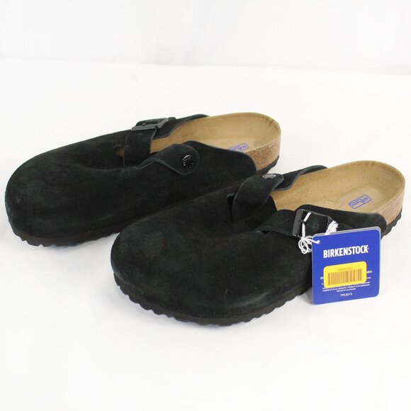 Birkenstock Boston Soft Footbed Suede Slip-Ons in Black Size EU 42 - NWOB - Picture 1 of 10